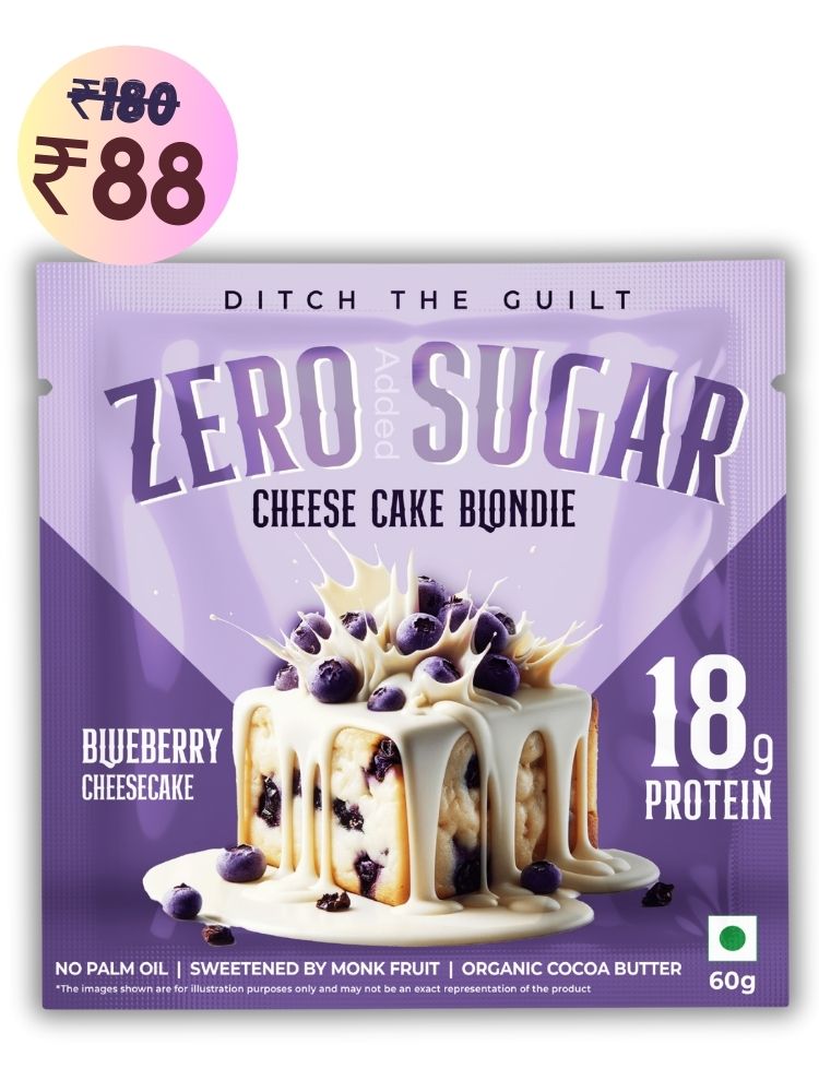 Blueberry Cheese Cake Protein Brownie • 18g Protein • Sugar Free & High Protein • Low Net Carbs - 60g