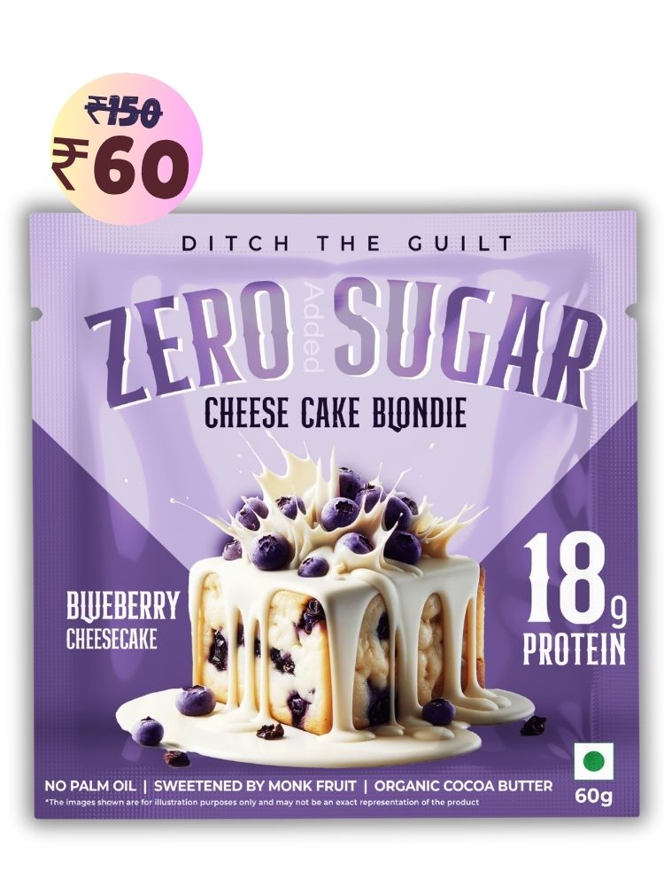 Blueberry Cheese Cake Protein Brownie • 18g Protein • Sugar Free & High Protein • Low Net Carbs - 60g