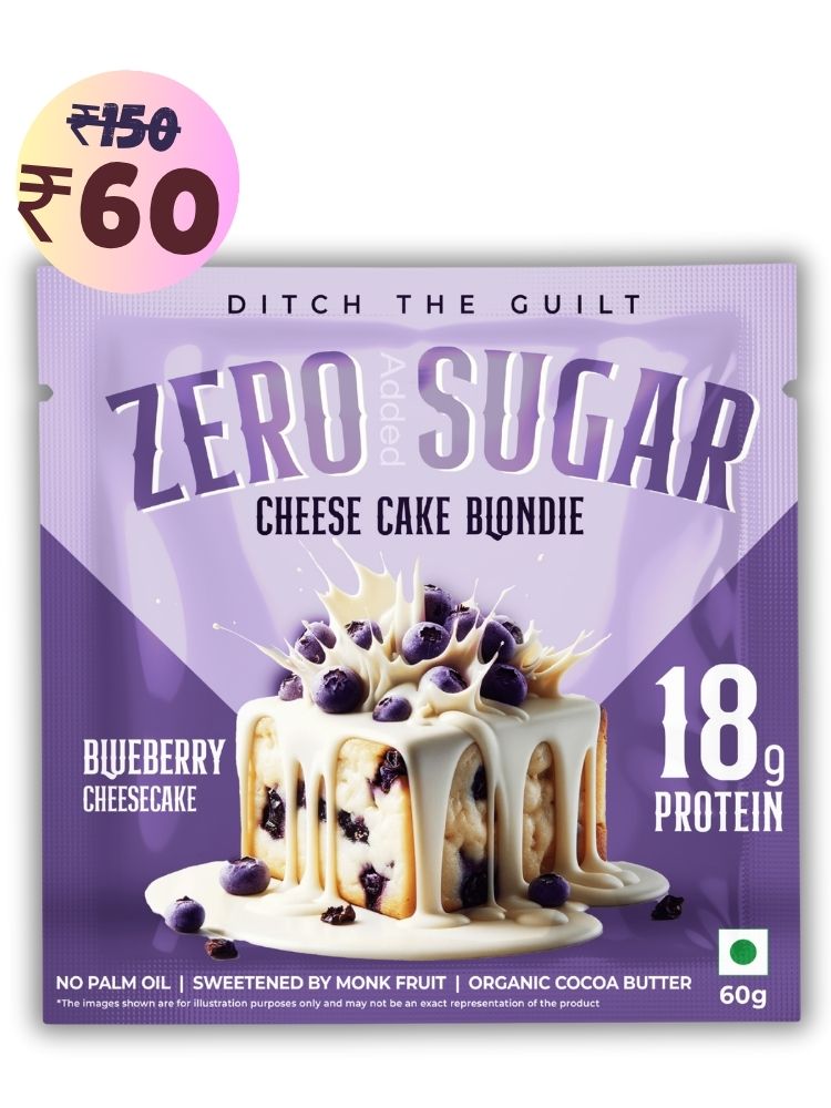 Blueberry Cheese Cake Protein Brownie • 18g Protein • Sugar Free & High Protein • Low Net Carbs - 60g