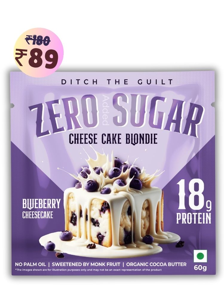 Blueberry Cheese Cake Protein Brownie • 18g Protein • Sugar Free & High Protein • Low Net Carbs - 60g