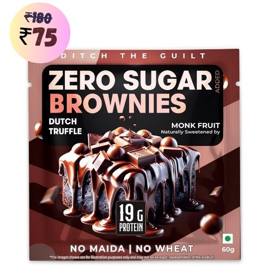 Dutch Truffle Chocolate Protein Brownie • 19g Protein • Sugar Free & High Protein • Low Net Carbs • 60g