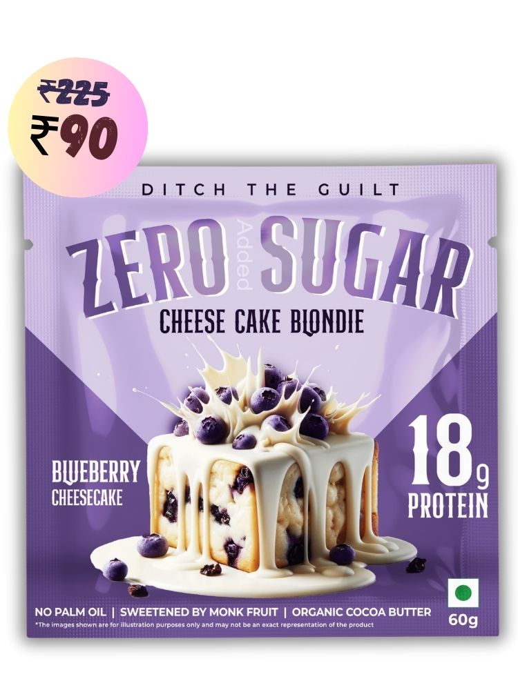 Blueberry Cheese Cake Protein Brownie • 18g Protein • Sugar Free & High Protein • Low Net Carbs - 60g