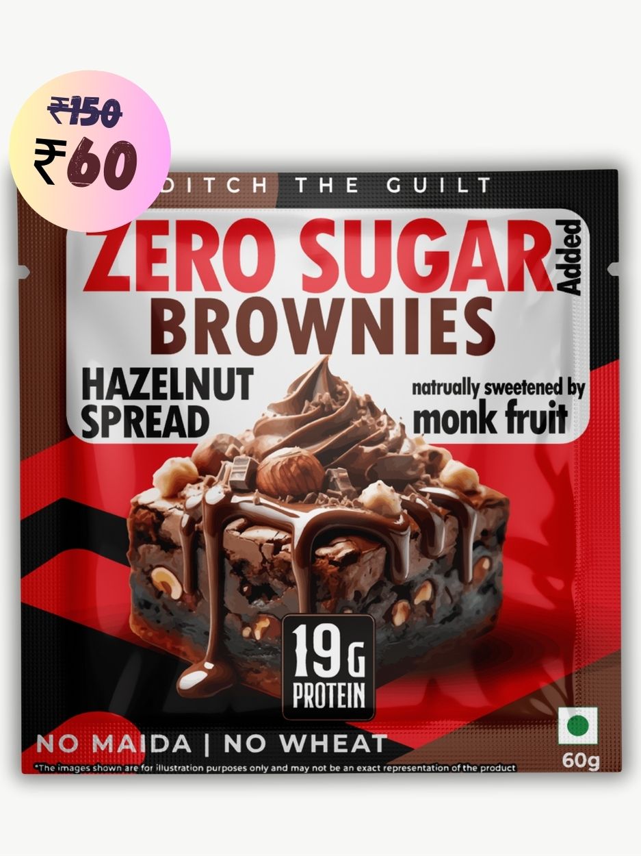 Hazelnut Spread  Protein Brownie • 19g Protein • Sugar Free & High Protein • Low Net Carbs - 60g