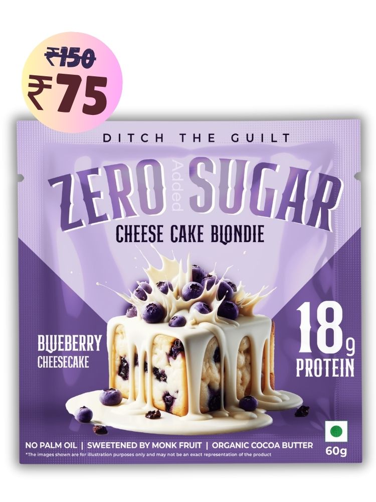 Blueberry Cheese Cake Protein Brownie • 18g Protein • Sugar Free & High Protein • Low Net Carbs - 60g