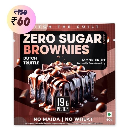 Dutch Truffle Chocolate Protein Brownie • 19g Protein • Sugar Free & High Protein • Low Net Carbs • 60g