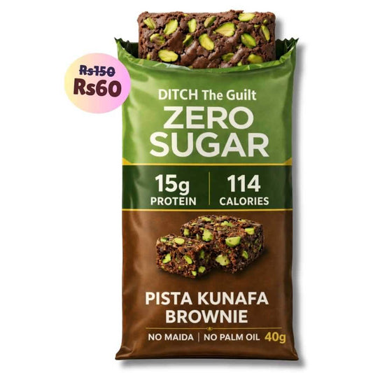 Dubai Pista Kunafa • 15g Protein • Sugar Free High Protein Brownie • 40g
