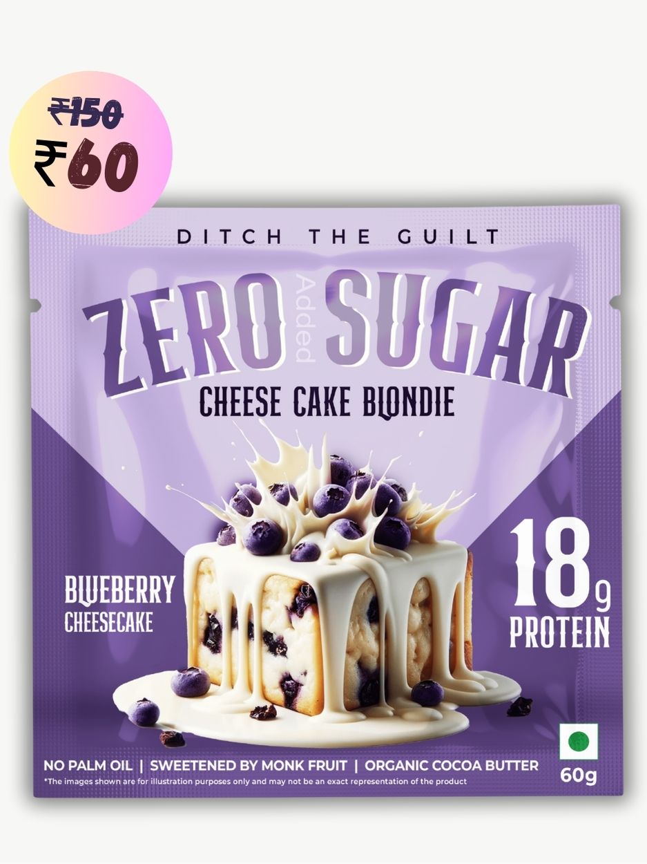 Blueberry Cheese Cake Protein Brownie • 18g Protein • Sugar Free & High Protein • Low Net Carbs - 60g