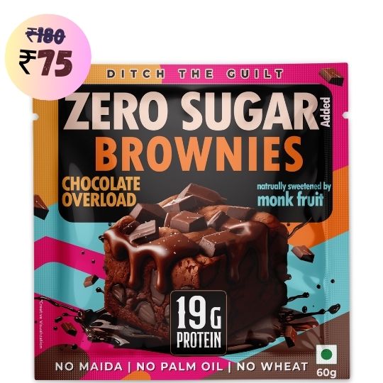 Chocolate Overload  Protein Brownie • 19g Protein • Sugar Free & High Protein • Low Net Carbs - 60g
