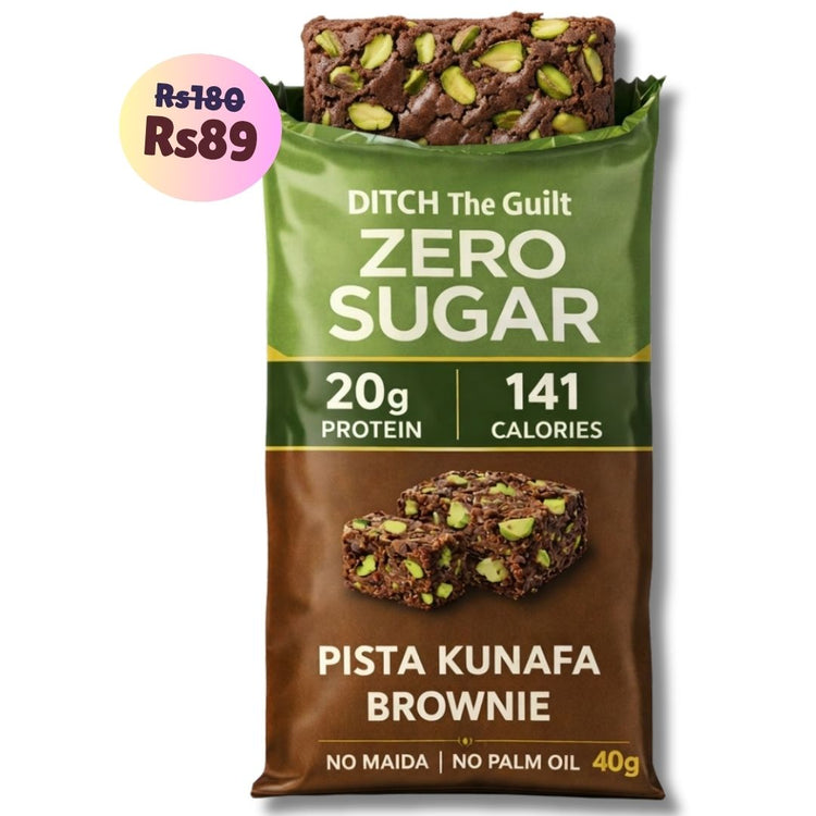 Dubai Pista Kunafa • 20g Protein • Sugar Free High Protein Brownie • 40g