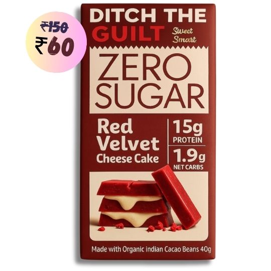 Red Velvet Cheese Cake •  15g Protein •  Sugar Free White Chocolate • 40g
