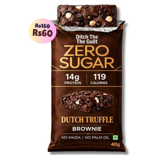 Dutch Truffle • 14g Protein • Sugar Free High Protein Brownies • 40g