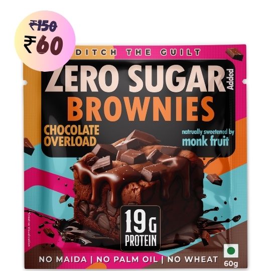 Chocolate Overload  Protein Brownie • 19g Protein • Sugar Free & High Protein • Low Net Carbs - 60g