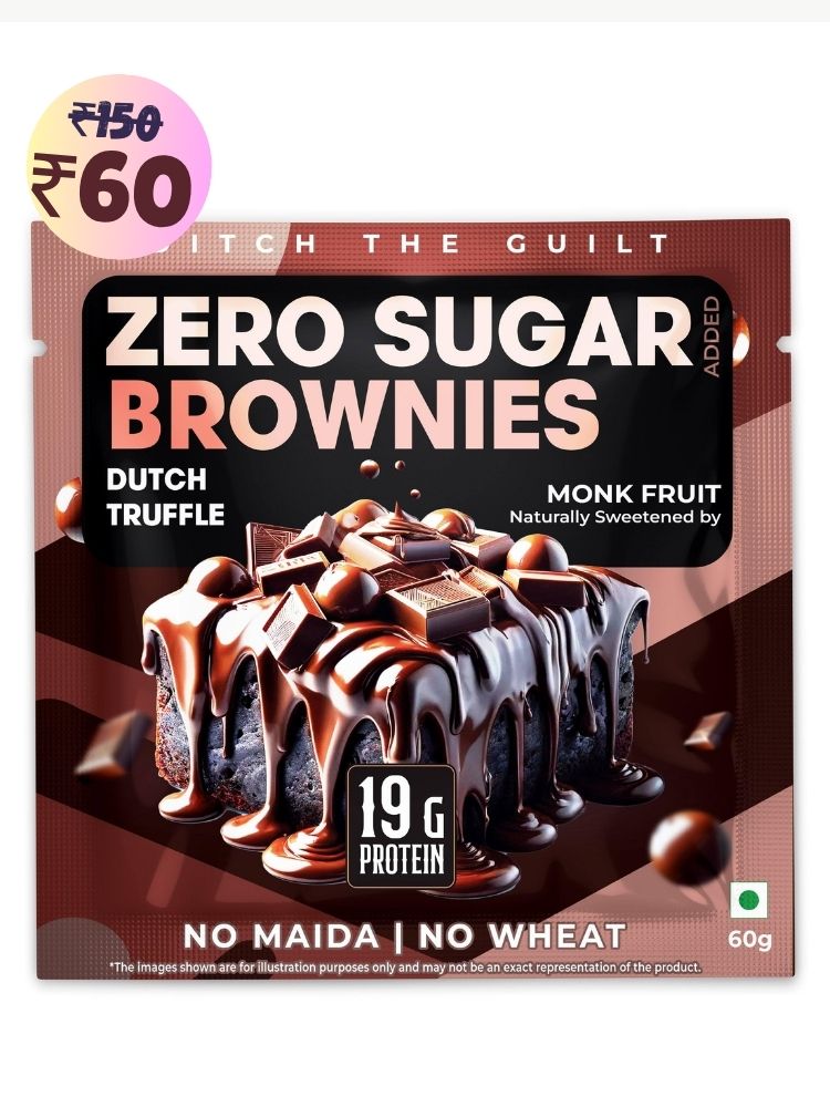 Dutch Truffle Chocolate Protein Brownie • 19g Protein • Sugar Free & High Protein • Low Net Carbs • 60g