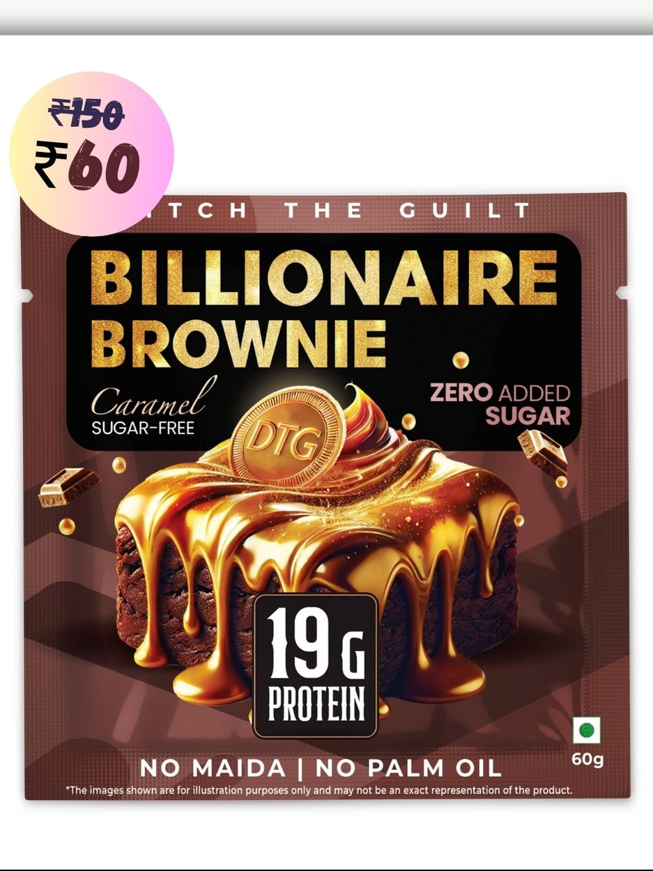Billionaire Protein Brownie • 19g Protein • Sugar Free & High Protein • Low Net Carbs - 60g