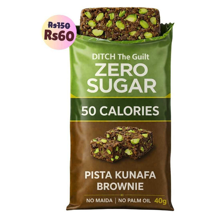 Viral Dubai Pista Kunafa • 50 Calories • Sugar Free Low Calorie Brownies • 40g