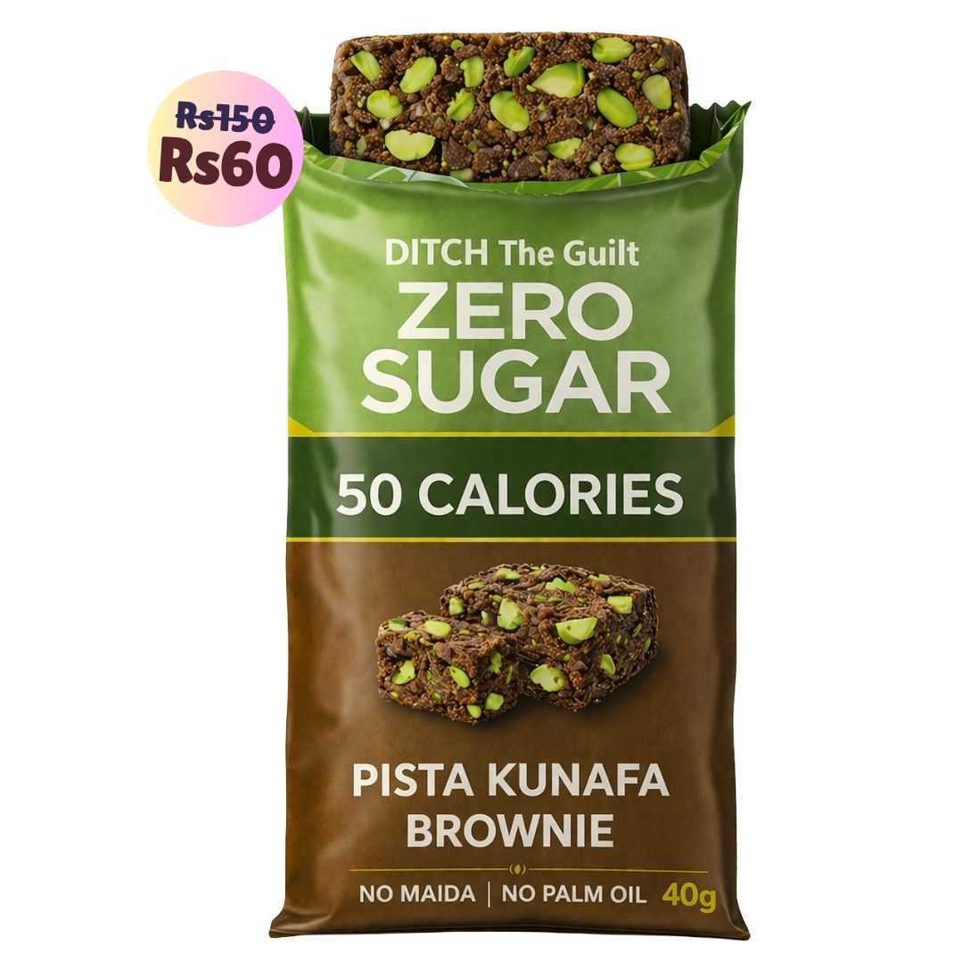 Dubai Pista Kunafa • 50 Calories • Sugar Free Low Calorie Brownies • 40g