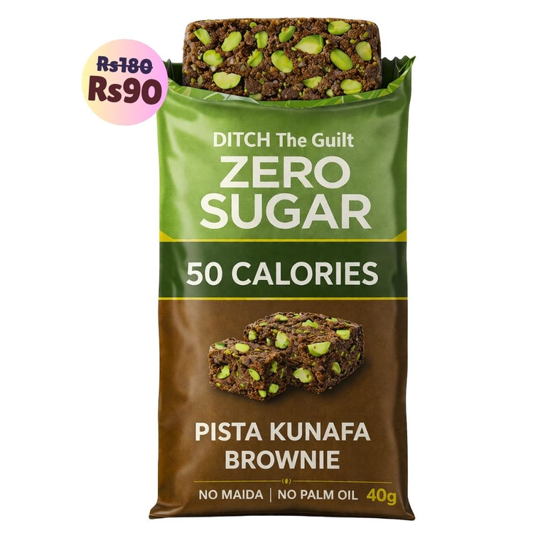 Dubai Pista Kunafa • 50 Calories • Sugar Free Low Calorie Brownies • 40g