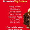Hazelnut Spread Protein Brownie • 13g Protein • Sugar Free & High Protein • 40g