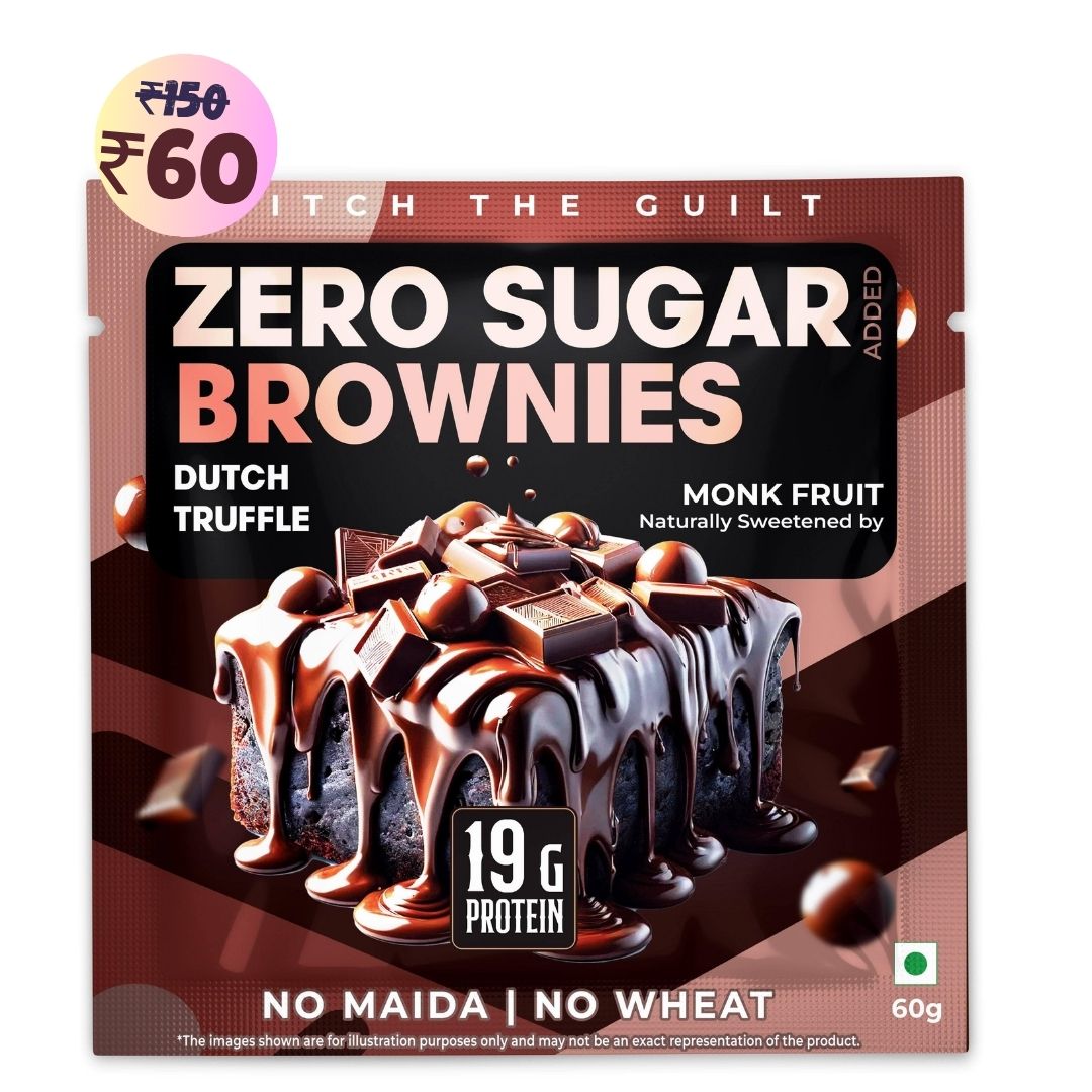 Dutch Truffle Chocolate Protein Brownie • 19g Protein • Sugar Free & High Protein • Low Net Carbs • 60g