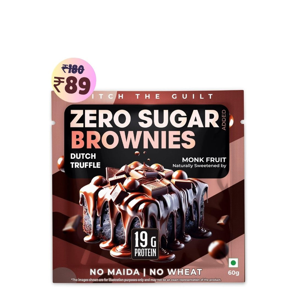 Dutch Truffle Chocolate Protein Brownie • 19g Protein • Sugar Free & High Protein • Low Net Carbs • 60g