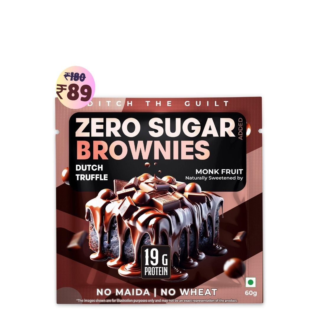 Dutch Truffle Chocolate Protein Brownie • 19g Protein • Sugar Free & High Protein • Low Net Carbs • 60g