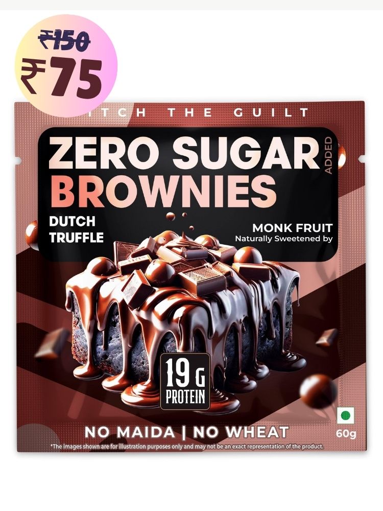 Dutch Truffle Chocolate Protein Brownie • 19g Protein • Sugar Free & High Protein • Low Net Carbs • 60g