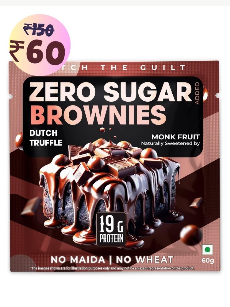 Dutch Truffle Chocolate Protein Brownie • 19g Protein • Sugar Free & High Protein • Low Net Carbs • 60g