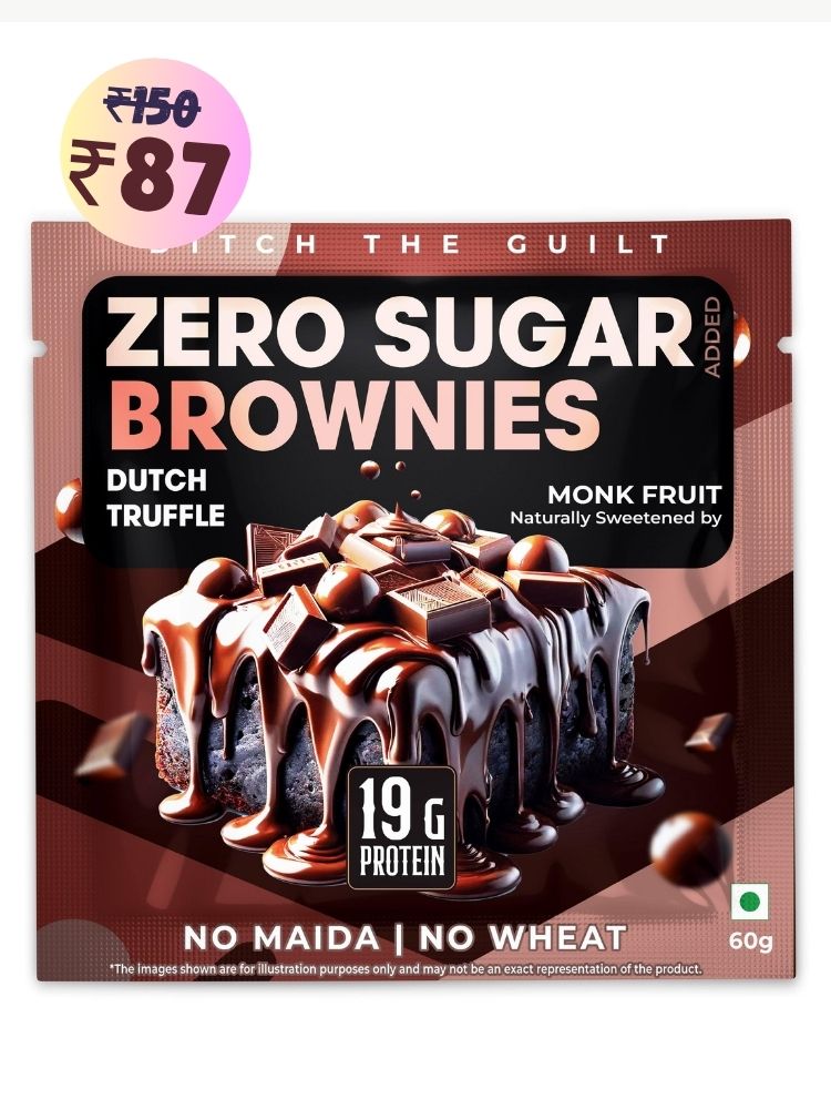 Dutch Truffle Chocolate Protein Brownie • 19g Protein • Sugar Free & High Protein • Low Net Carbs • 60g