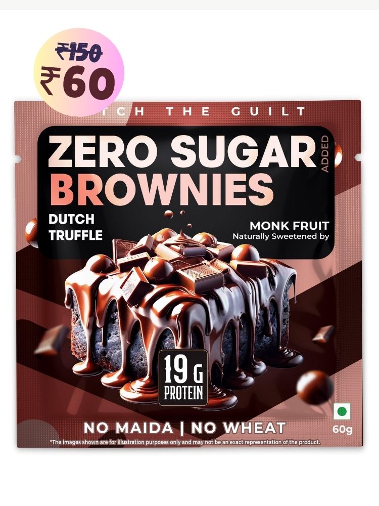 Dutch Truffle Chocolate Protein Brownie • 19g Protein • Sugar Free & High Protein • Low Net Carbs • 60g