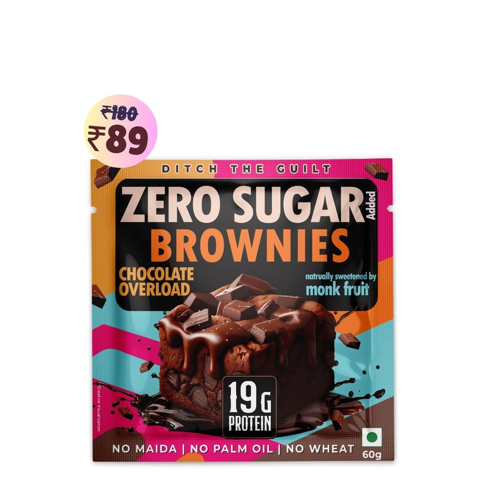 Chocolate Over Load Protein Brownie • 19g Protein • Sugar Free & High Protein • Low Net Carbs - 60g