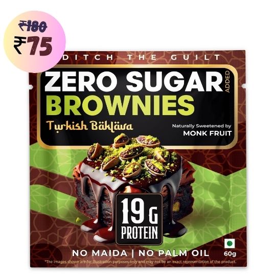 Turkish Baklava Protein Brownie • 19g Protein • Sugar Free & High Protein • Low Net Carbs - 60g