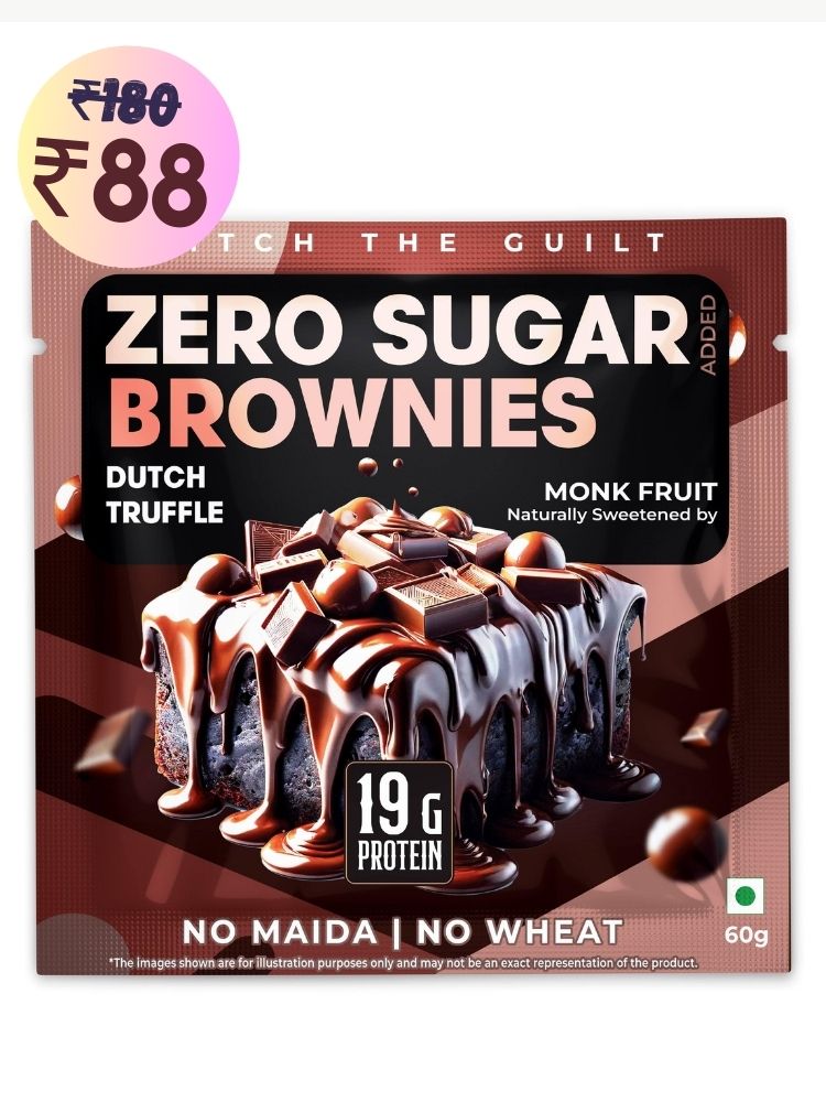 Dutch Truffle Chocolate Protein Brownie • 19g Protein • Sugar Free & High Protein • Low Net Carbs • 60g