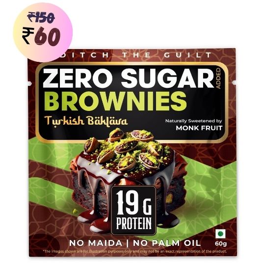 Turkish Baklava Protein Brownie • 19g Protein • Sugar Free & High Protein • Low Net Carbs - 60g