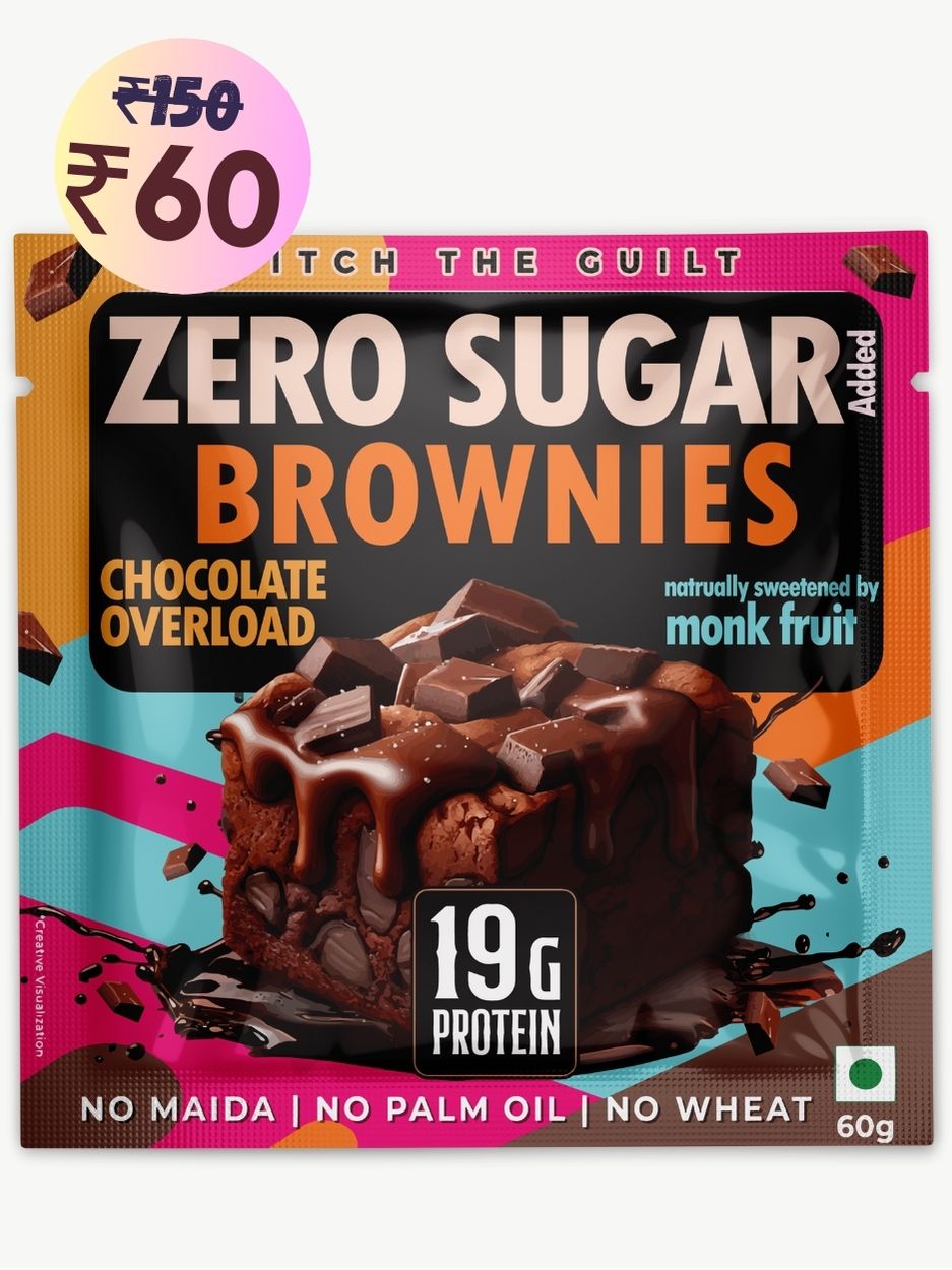 Chocolate Overload  Protein Brownie • 19g Protein • Sugar Free & High Protein • Low Net Carbs - 60g
