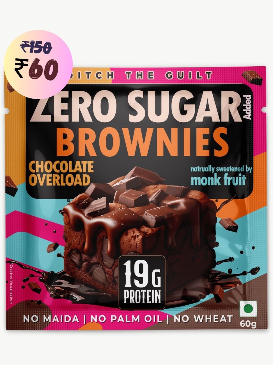 Chocolate Overload  Protein Brownie • 19g Protein • Sugar Free & High Protein • Low Net Carbs - 60g