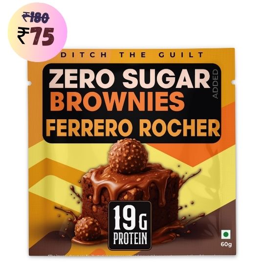 Ferrero Rocher Protein Brownie • 19g Protein • Sugar Free & High Protein • Low Net Carbs • 60g