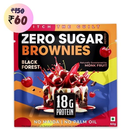 Black Forest Protein Brownie • 18g Protein • Sugar Free & High Protein • Low Net Carbs • 60g