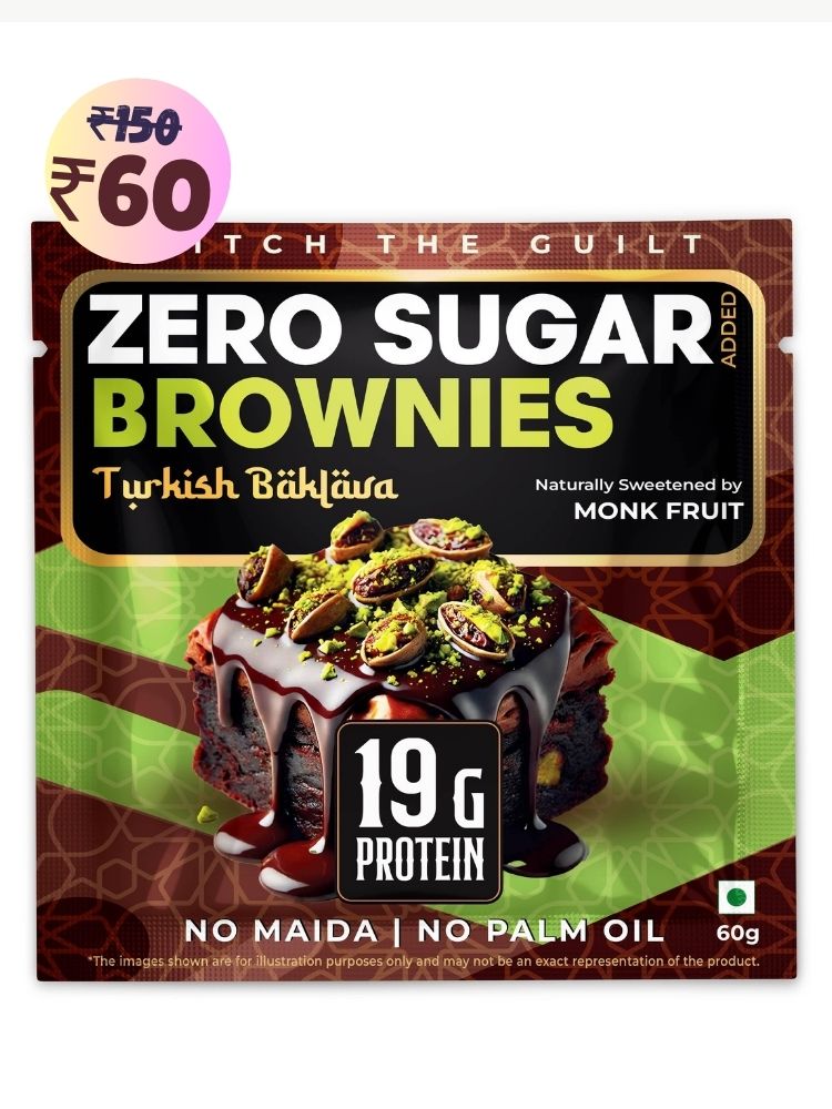 Turkish Baklava Protein Brownie • 19g Protein • Sugar Free & High Protein • Low Net Carbs - 60g