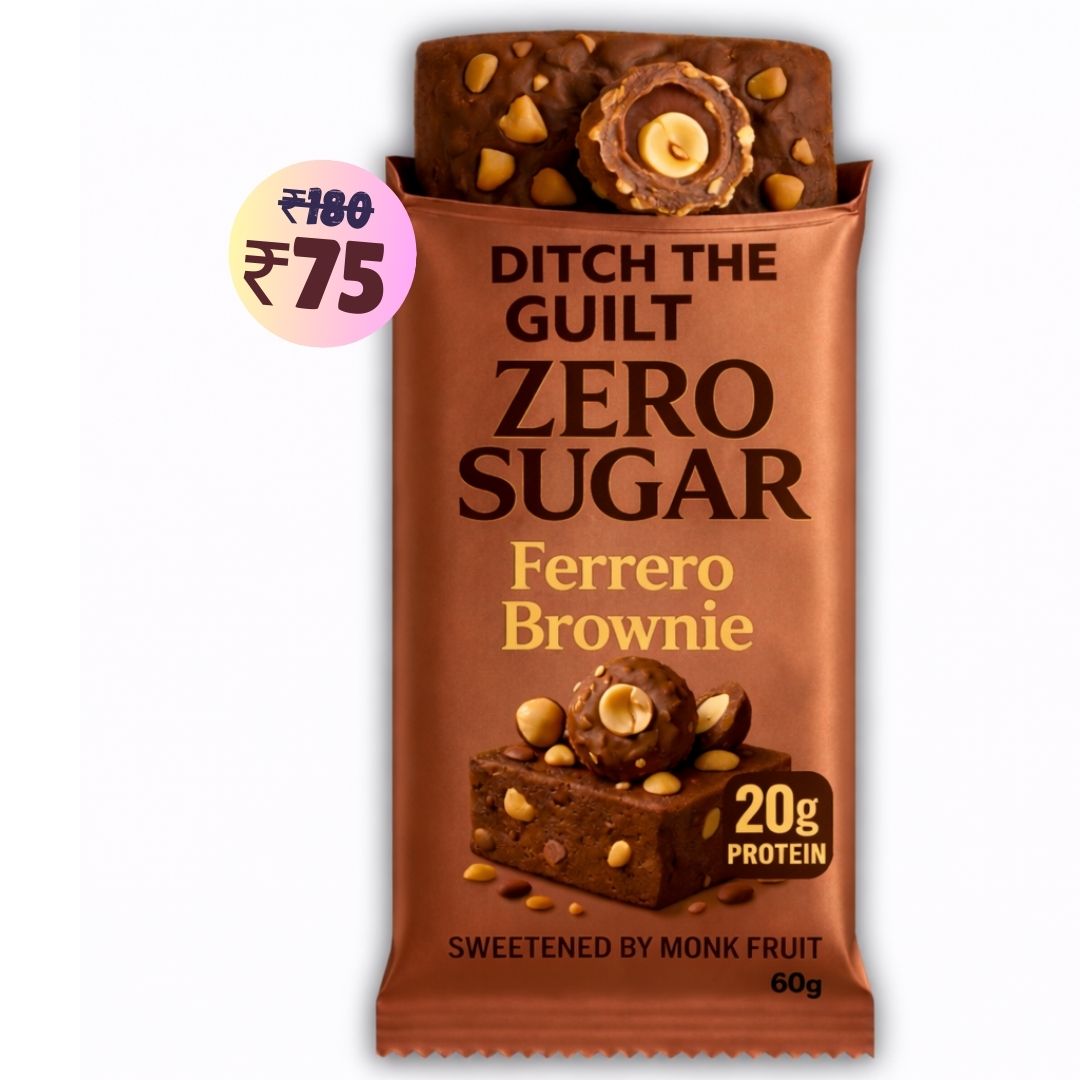 Ferrero Rocher Protein Brownie • 20g Protein • Sugar Free & High Protein • 60g