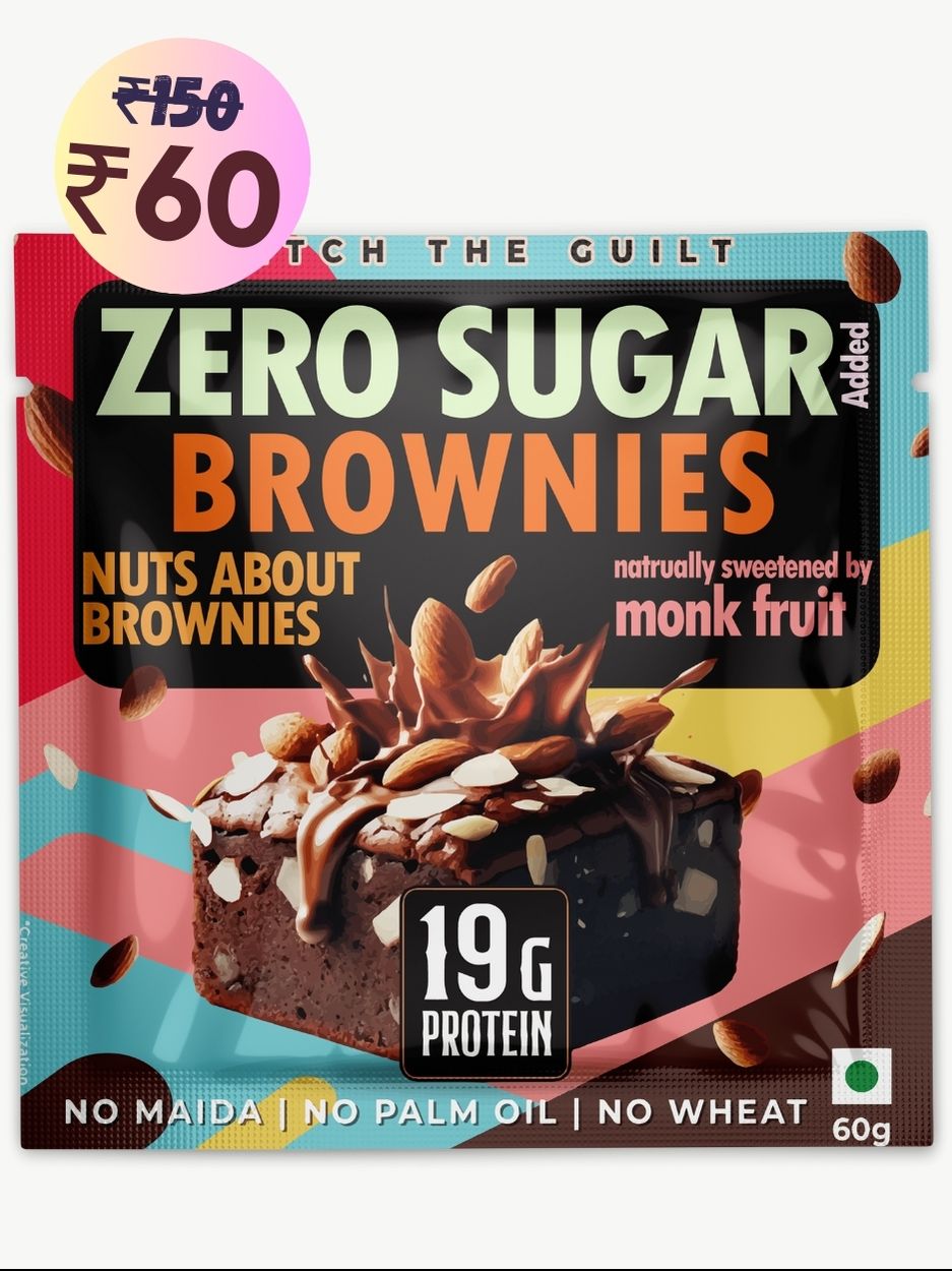 Nuts about Brownies Protein Brownie • 19g Protein • Sugar Free & High Protein • Low Net Carbs - 60g