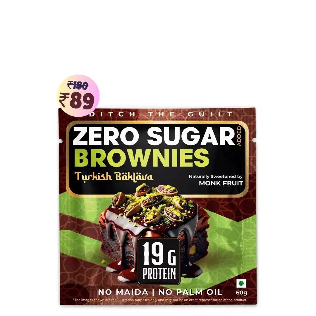 Turkish Baklava Protein Brownie • 19g Protein • Sugar Free & High Protein • Low Net Carbs - 60g