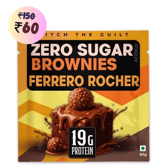 Ferrero Rocher Protein Brownie • 19g Protein • Sugar Free & High Protein • Low Net Carbs • 60g