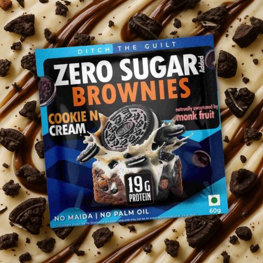 Cookie and Cream  - Sugar Free Brownies - High Protein  - 60g