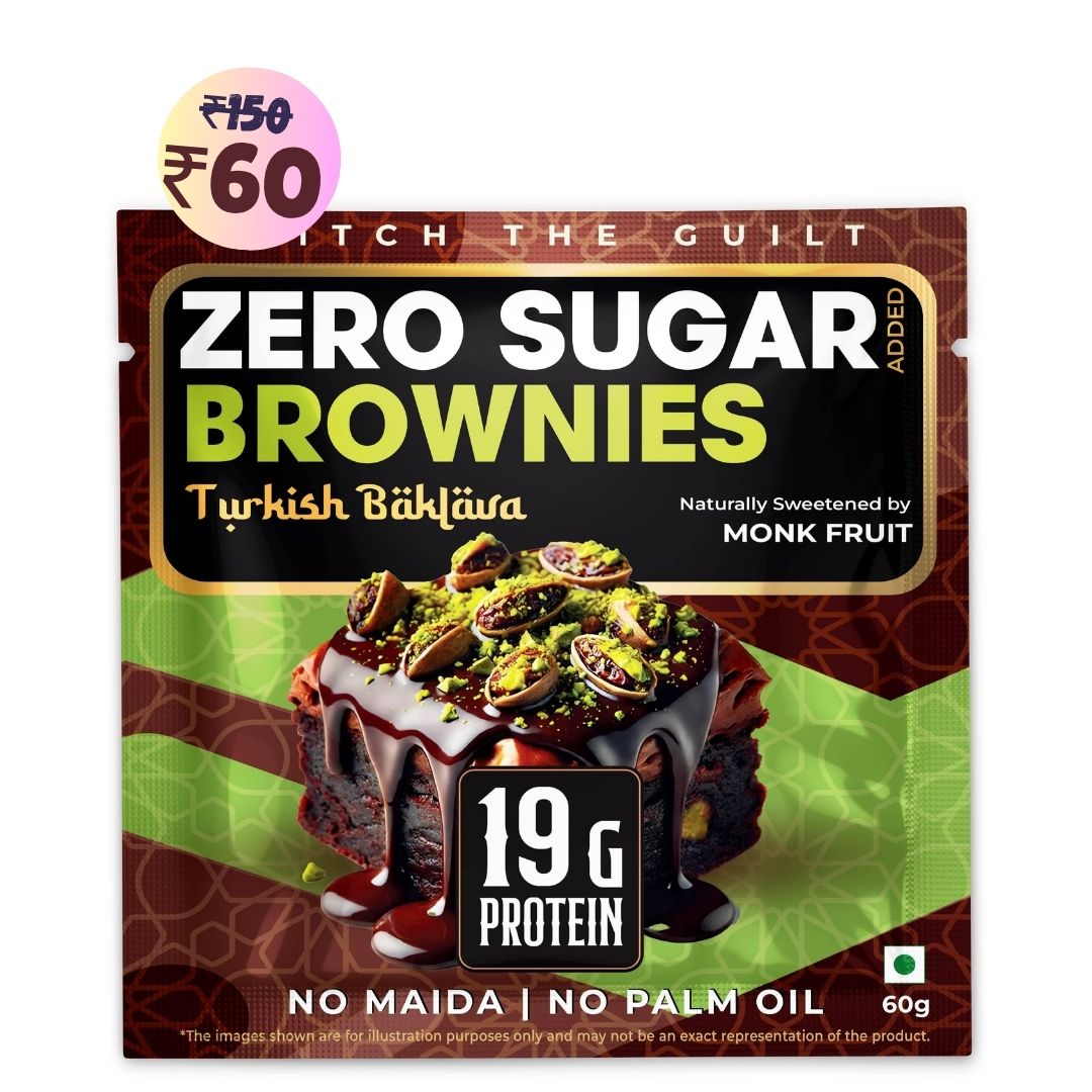Turkish Baklava Protein Brownie • 19g Protein • Sugar Free & High Protein • Low Net Carbs - 60g