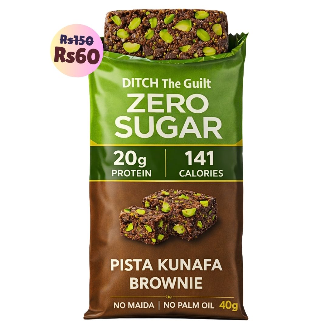 Dubai Pista Kunafa • 20g Protein • Sugar Free High Protein Brownies • 40g