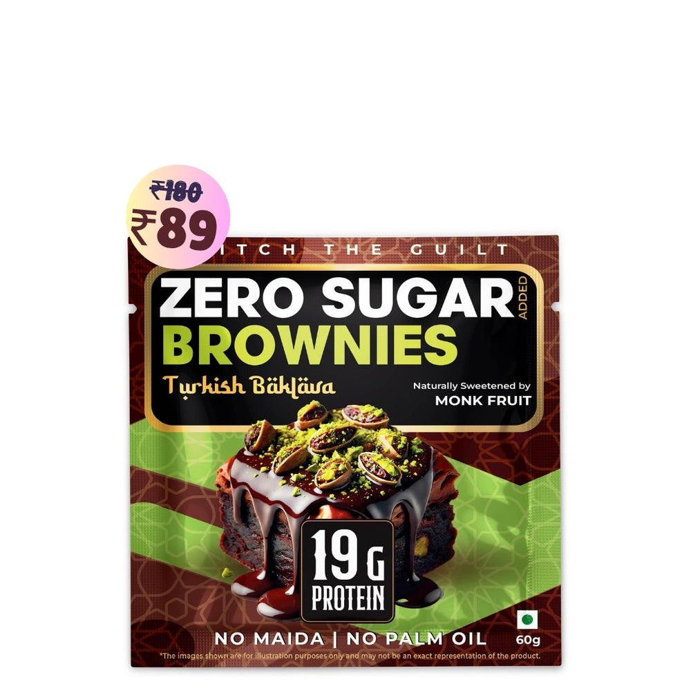 Turkish Baklava Protein Brownie • 19g Protein • Sugar Free & High Protein • Low Net Carbs - 60g
