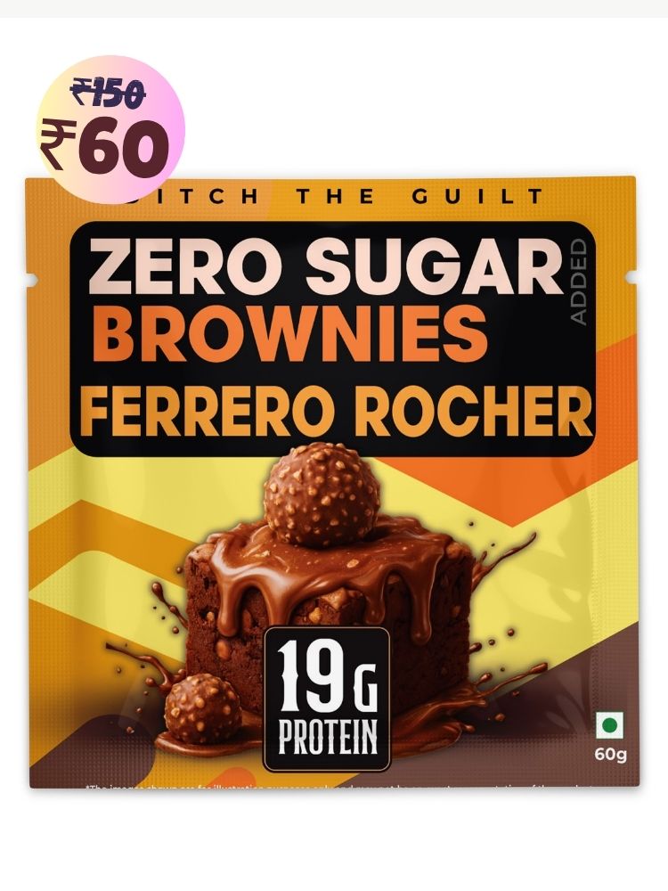 Ferrero Rocher Protein Brownie • 19g Protein • Sugar Free & High Protein • Low Net Carbs • 60g
