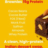 Kesar Badam Protein Brownie • 15g Protein • Sugar Free & High Protein • Low Net Carbs • 40g