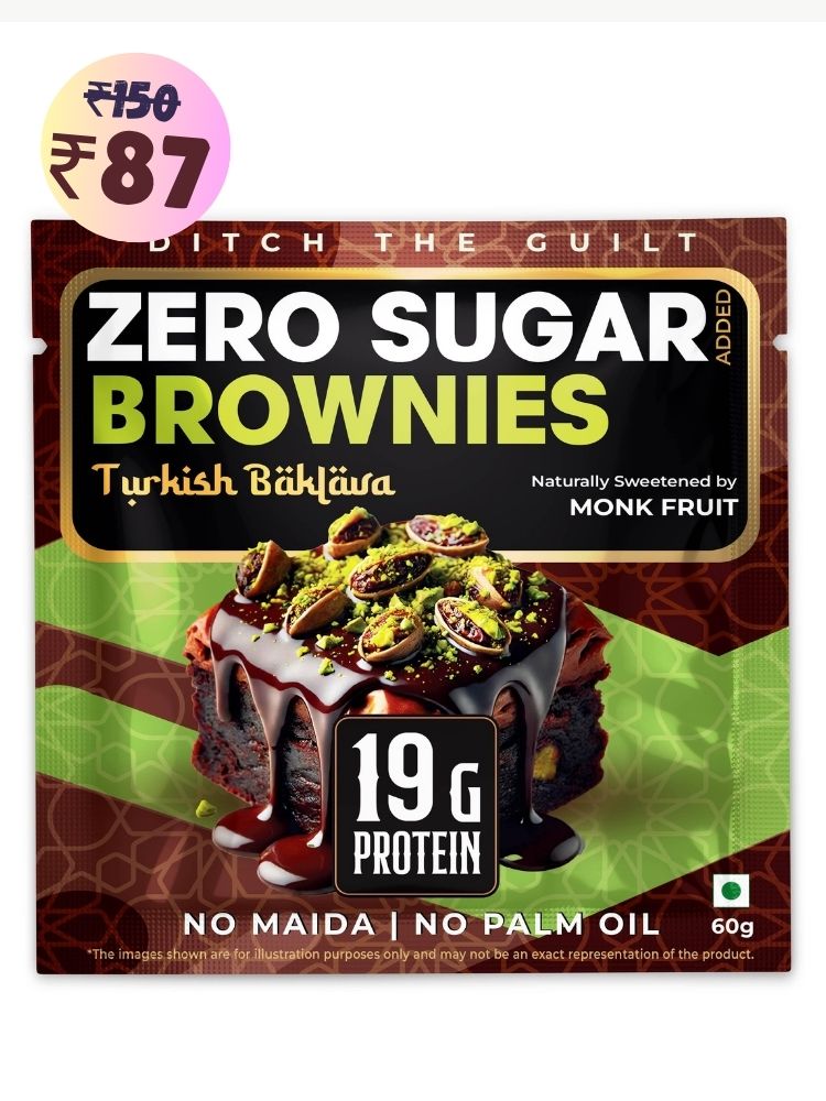 Turkish Baklava Protein Brownie • 19g Protein • Sugar Free & High Protein • Low Net Carbs - 60g