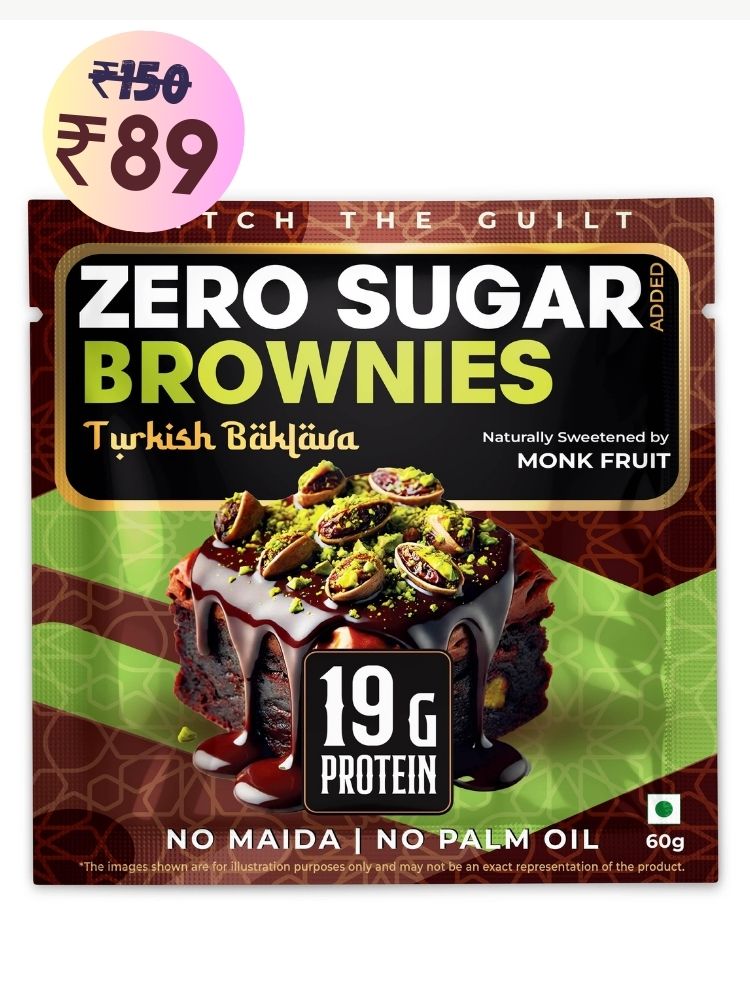 Turkish Baklava Protein Brownie • 19g Protein • Sugar Free & High Protein • Low Net Carbs - 60g